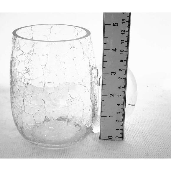 MUG/CUP-Clear-Crackle Finish-Large-Unique-Holds 20 oz (2.5 cups) - Picture 8 of 9
